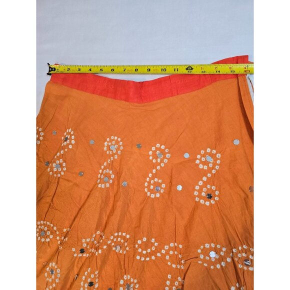 Raj Handmade Boho Cotton Skirt  Drawstring Waist With Tassel One Size‎ - Picture 5 of 12